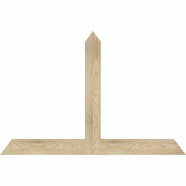Ekena Millwork Portland Rough Sawn Timber Gable Bracket, Douglas Fir, 48"W x 32"H x 2"D x 4"F, 16/12 Pitch GBW048X32X0204POR00RDF - main